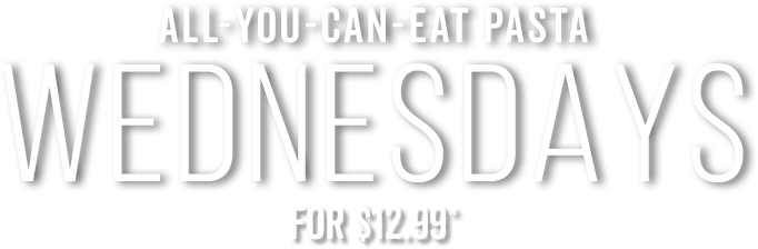 All-you-can-eat pasta Wednesdays for 12.99